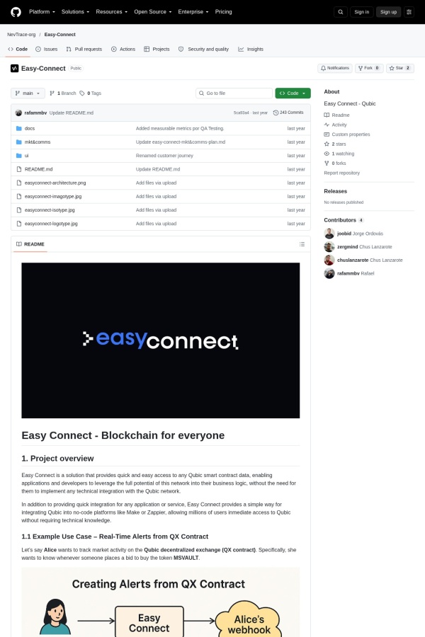 Easy Connect website