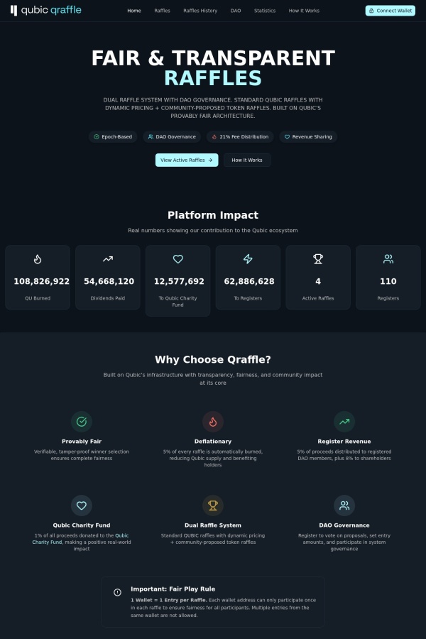 QRaffle website