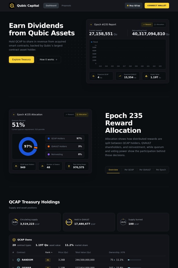Qubic Capital website
