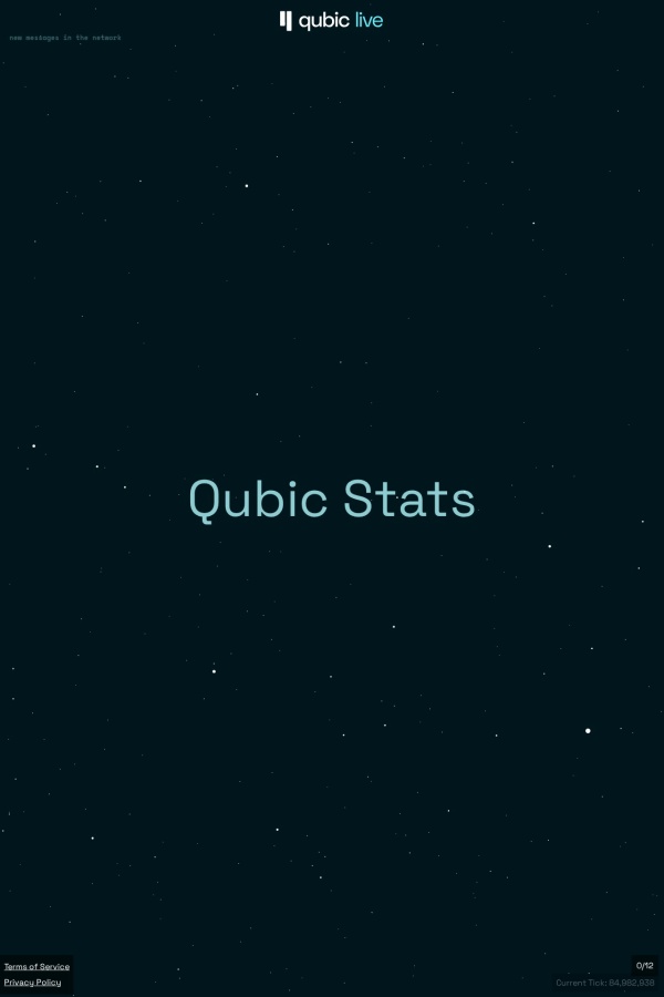 Qubic Live website
