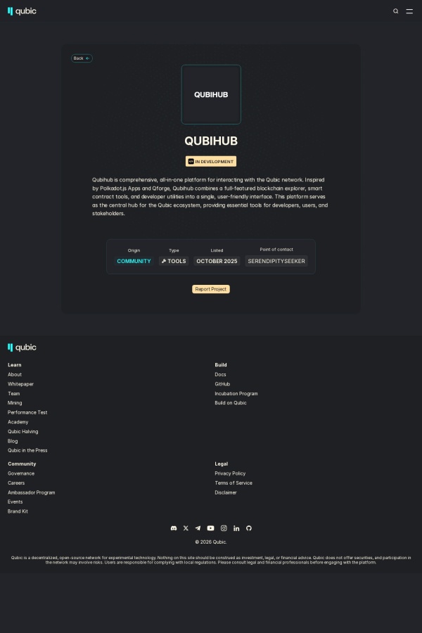Qubihub website