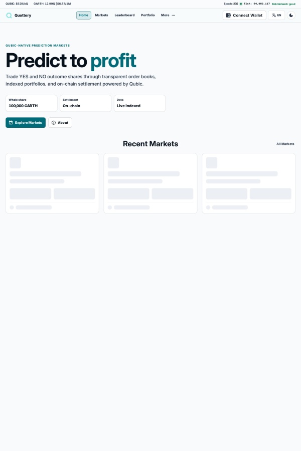 Quottery website